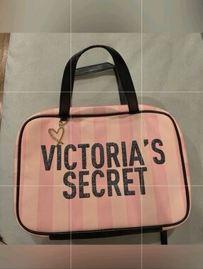 Victoria's Secret Pink Stripe Travel Toiletry Bag